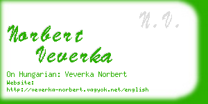 norbert veverka business card